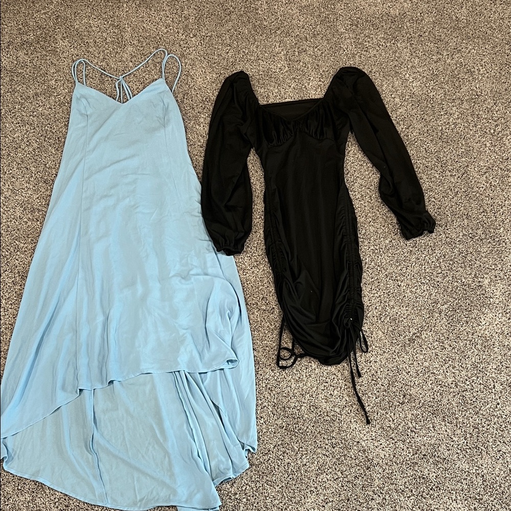 Elegant Black and Blue Women's Dress Set Juniors S
